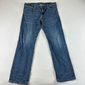 American Eagle Outfitter Mens Jeans 36x32 AE FLEX LEVEL Medium Wash Straight Fit